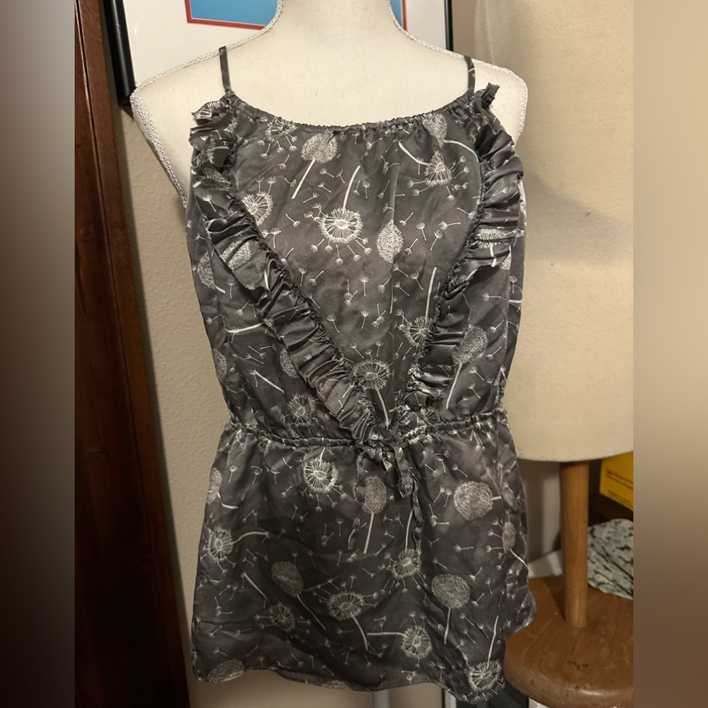 Banana Republic Heritage dandelion shell tank silver Sleeveless  Blouse